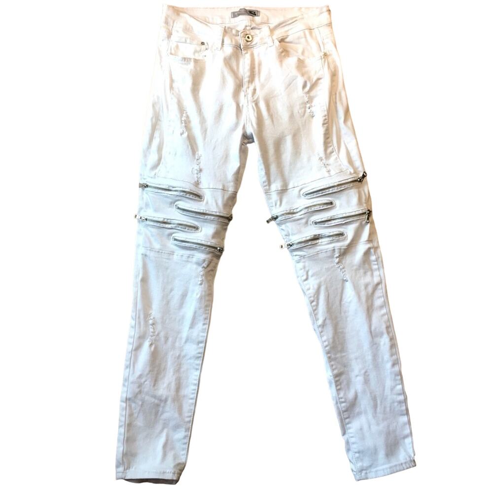 Blue Topic Denim Collection Moto Jeans